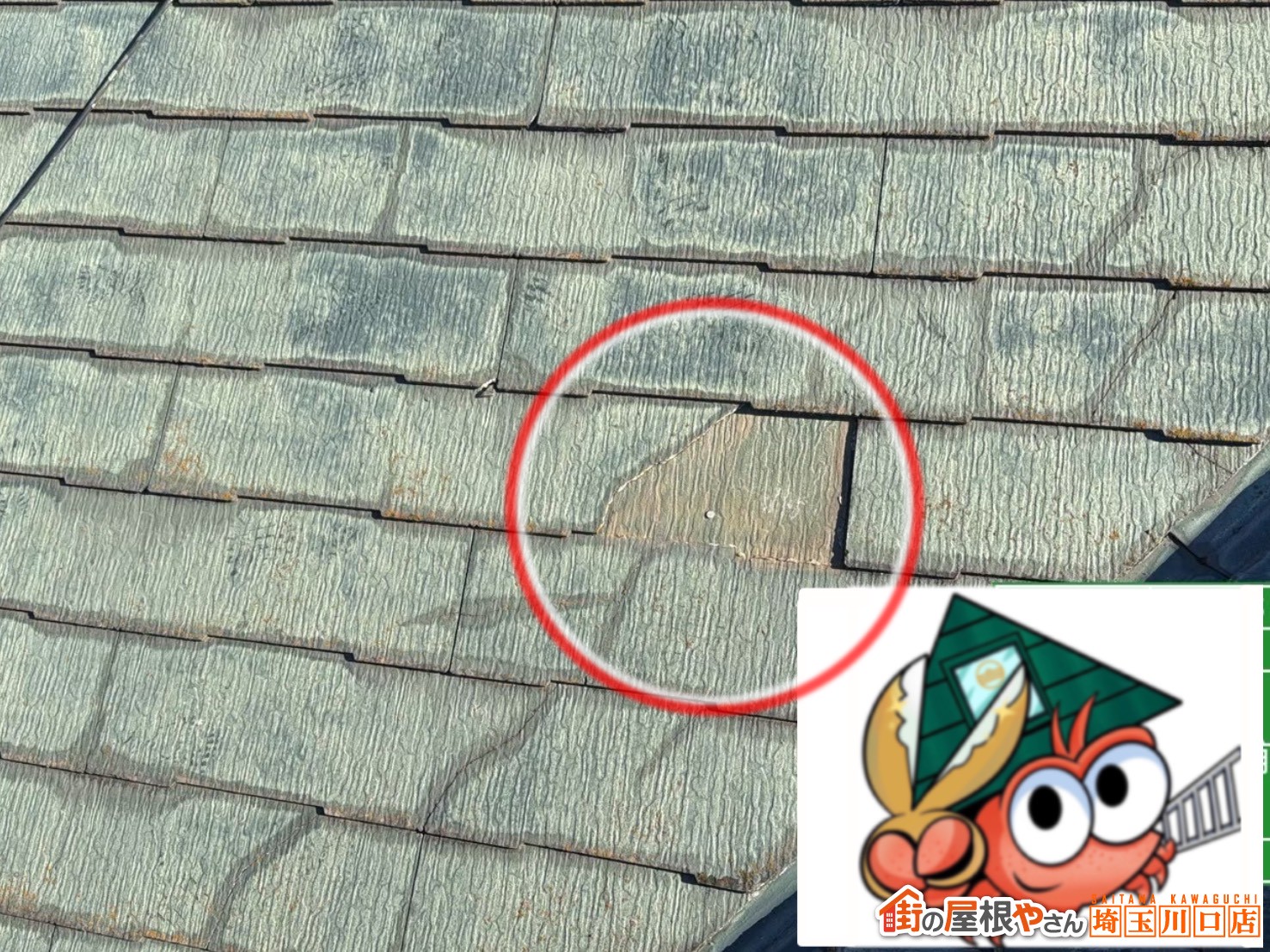 屋根材　剥がれ